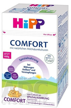 HiPP Comfort, špeciálna dojčenská výživa(od narodenia), 600g